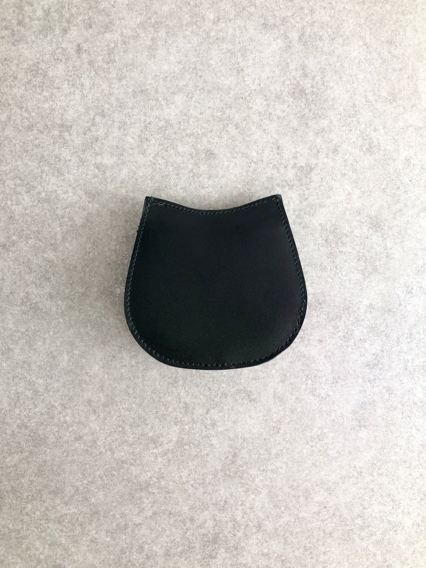CELINE Front Buckle Coin Purse Black Vintage iygxf2