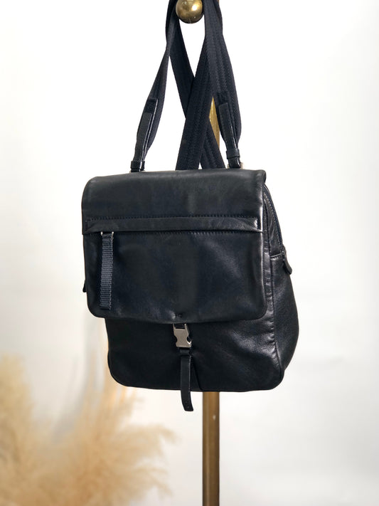 PRADA Backpack Black Vintage dkna8a