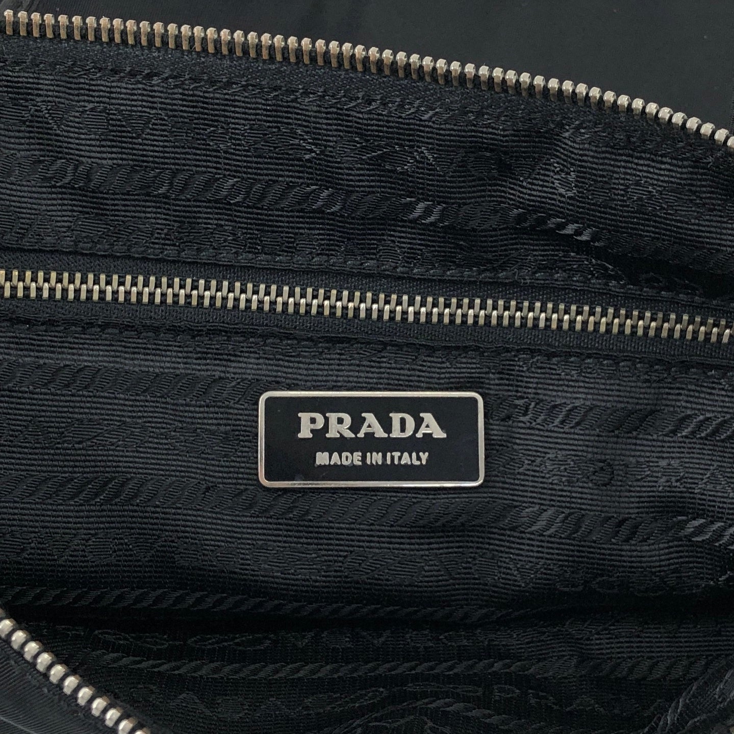 PRADA Tessuto Triangle Logo Totebag Black Vintage a6ap6j