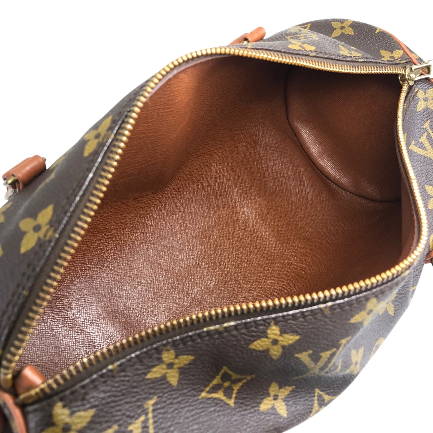 LOUIS VUITTON Monogram Handbag Brown Vintage cdc5p5