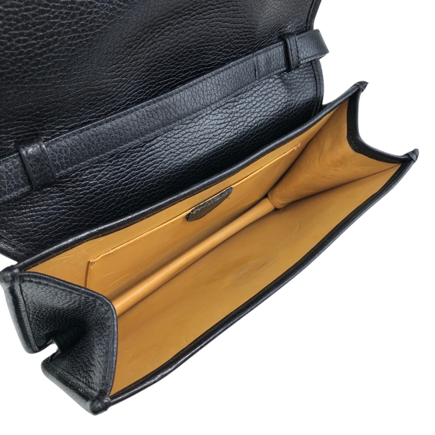 CELINE Gancini Shoulder bag Black Vintage 2tmayw