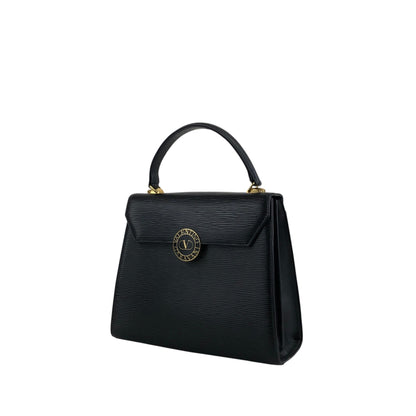 VALENTINO GARAVANI Circle Logo Two-way Handbag Shoulder bag Black Vintage swvrnt