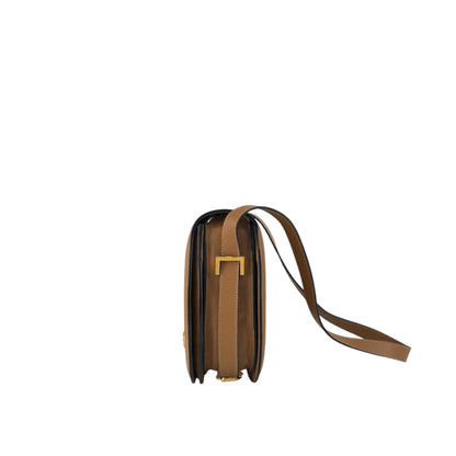 GUCCI Logo Shoulder bag Brown Vintage fmbtc6