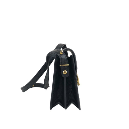 CELINE Horse Carriage Shoulder bag Black Vintage d66xv8
