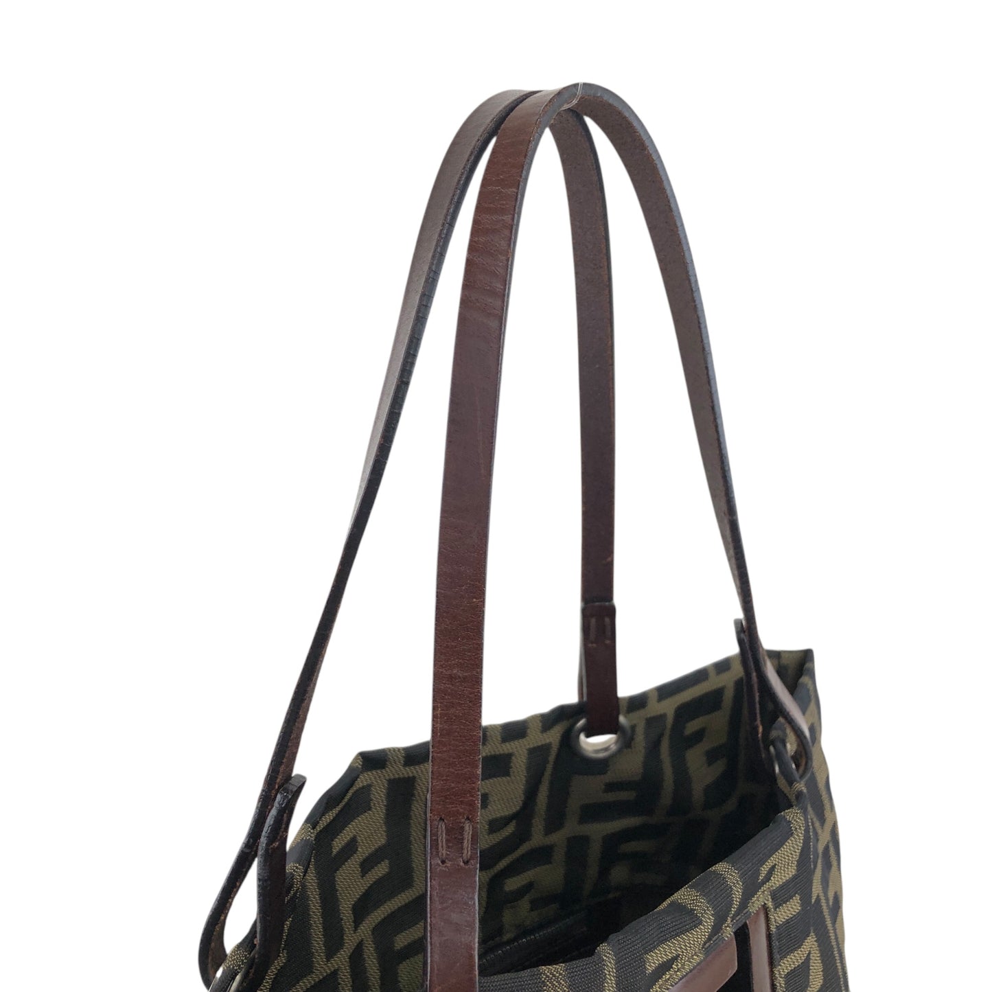 FENDI Zucca Logo Totebag Brown Vintage rb5uv5