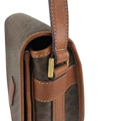 CELINE Macadam Blason Shoulder bag Brown Vintage u4f8bi