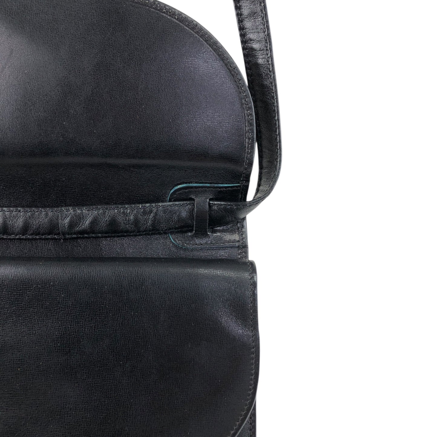 CELINE Blason Shoulder bag Black Vintage 3awaev