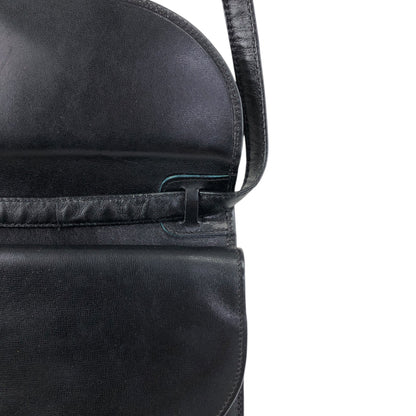 CELINE Blason Shoulder bag Black Vintage 3awaev