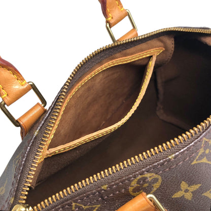 LOUIS VUITTON Monogram Small Boston bag Handbag Brown Vintage 232hgi