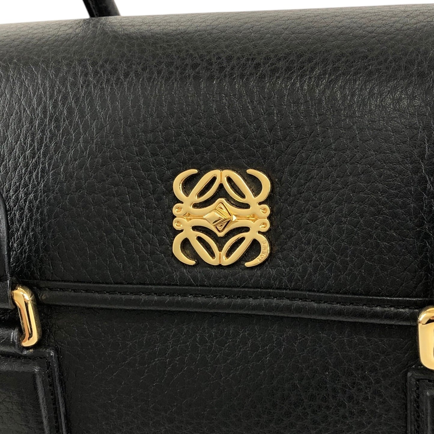 LOEWE Anagram Two-way Handbag Shoulder bag Black Vintage rz7tmx