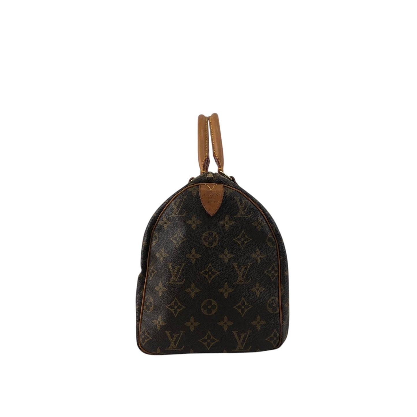 LOUIS VUITTON Monogram Handbag Boston bag Brown Vintage y2vg3b