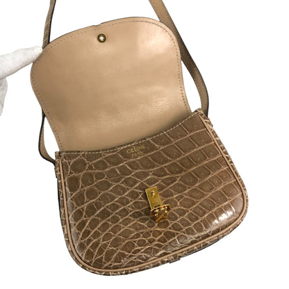 CELINE Blason Shoulder bag Brown Vintage 8xy6kp