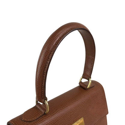 CELINE Gancini Two-way Handbag Shoulder bag Brown Vintage er5nhw