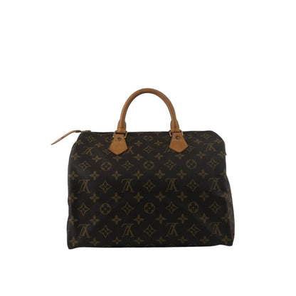LOUIS VUITTON Monogram Handbag Boston bag Brown Vintage y2vg3b