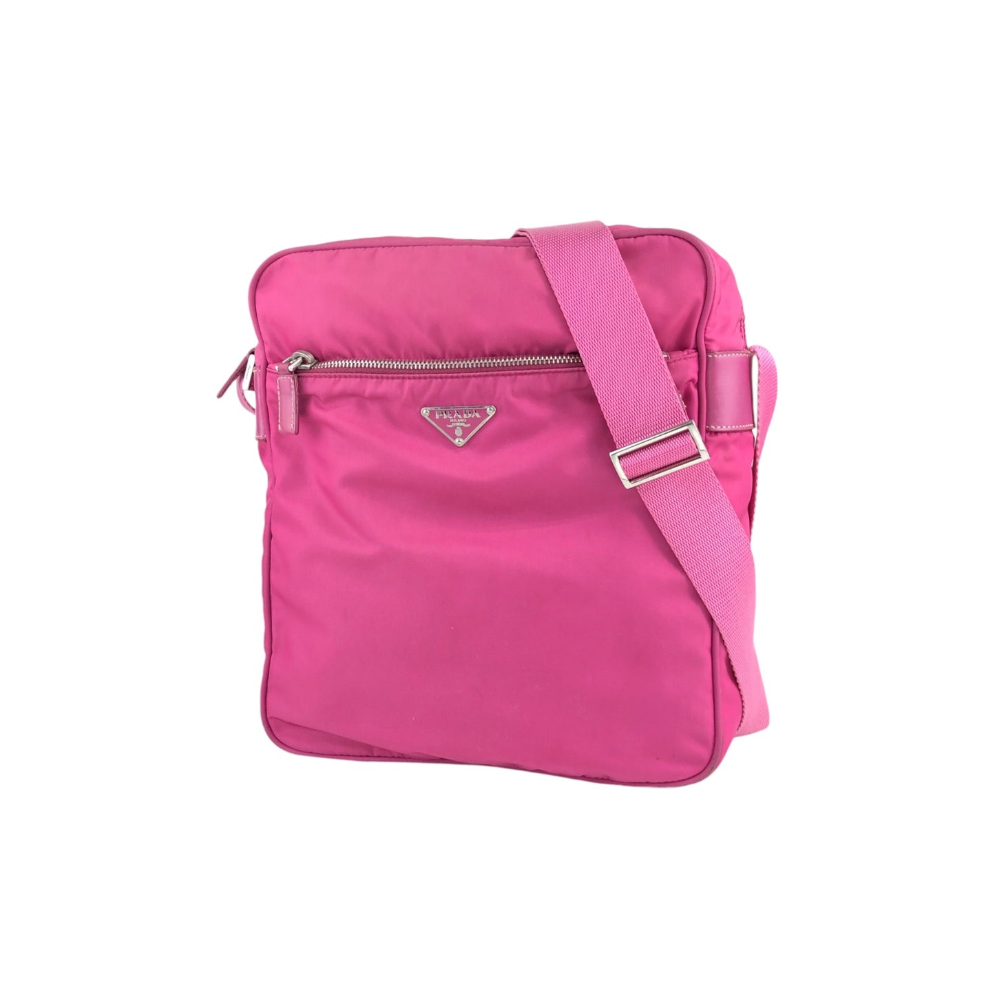 PRADA Triangle Logo Shoulder bag Pink Vintage b2e8ue