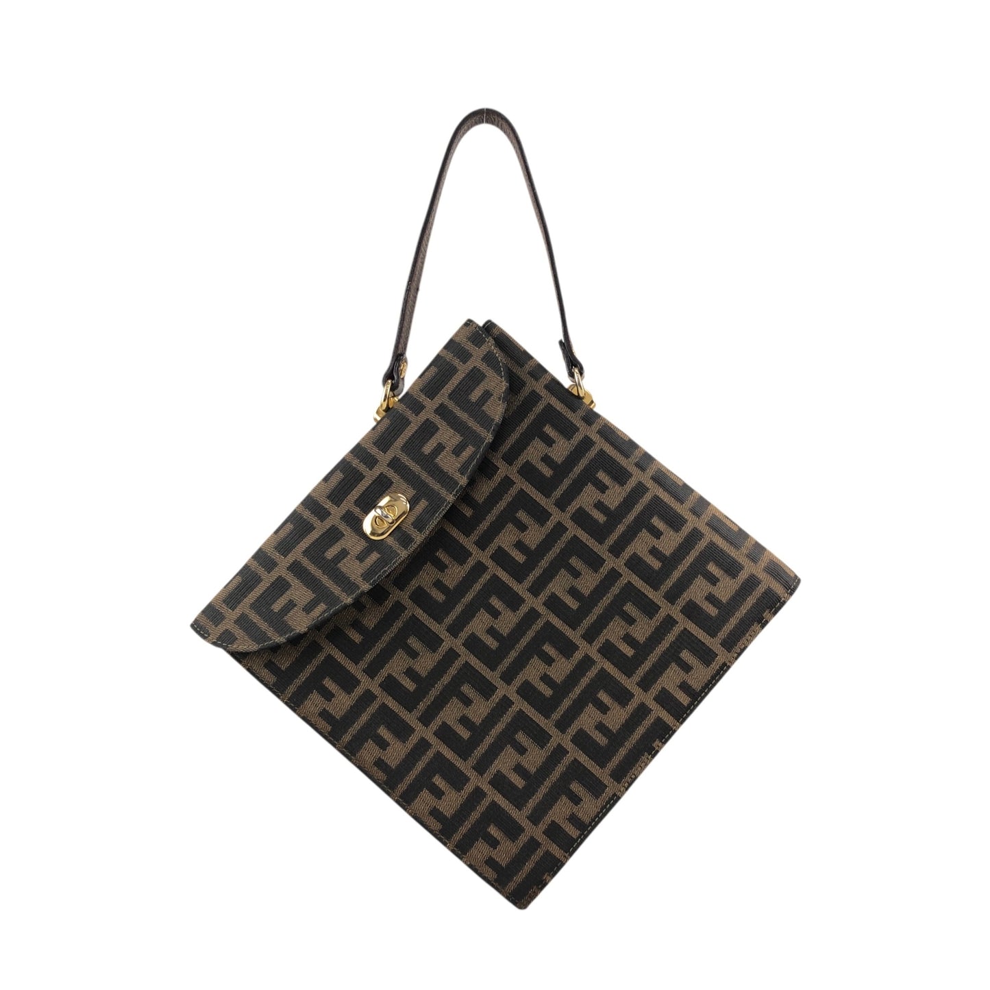 FENDI Zucca Handbag Brown Vintage 5pdvzg