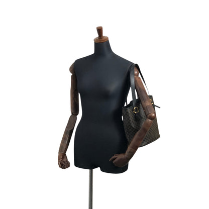 CELINE Macadam Blason Handbag Totebag Black Vintage yfc8n7