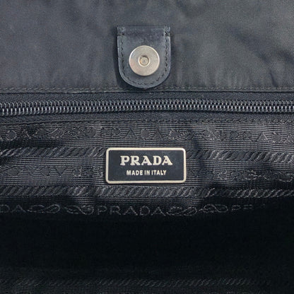PRADA Triangle Logo Front Buckle  Totebag Black Vintage 7sstfx