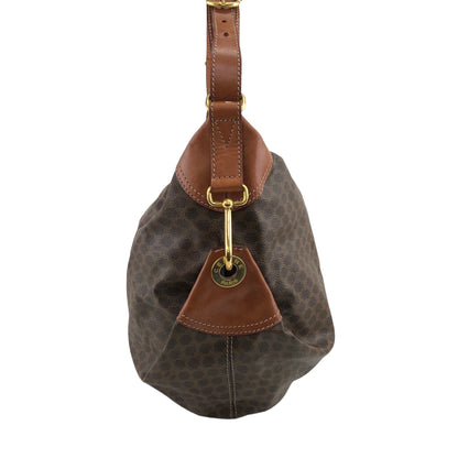 CELINE Macadam Round Shoulder bag Brown Vintage ckh8g4