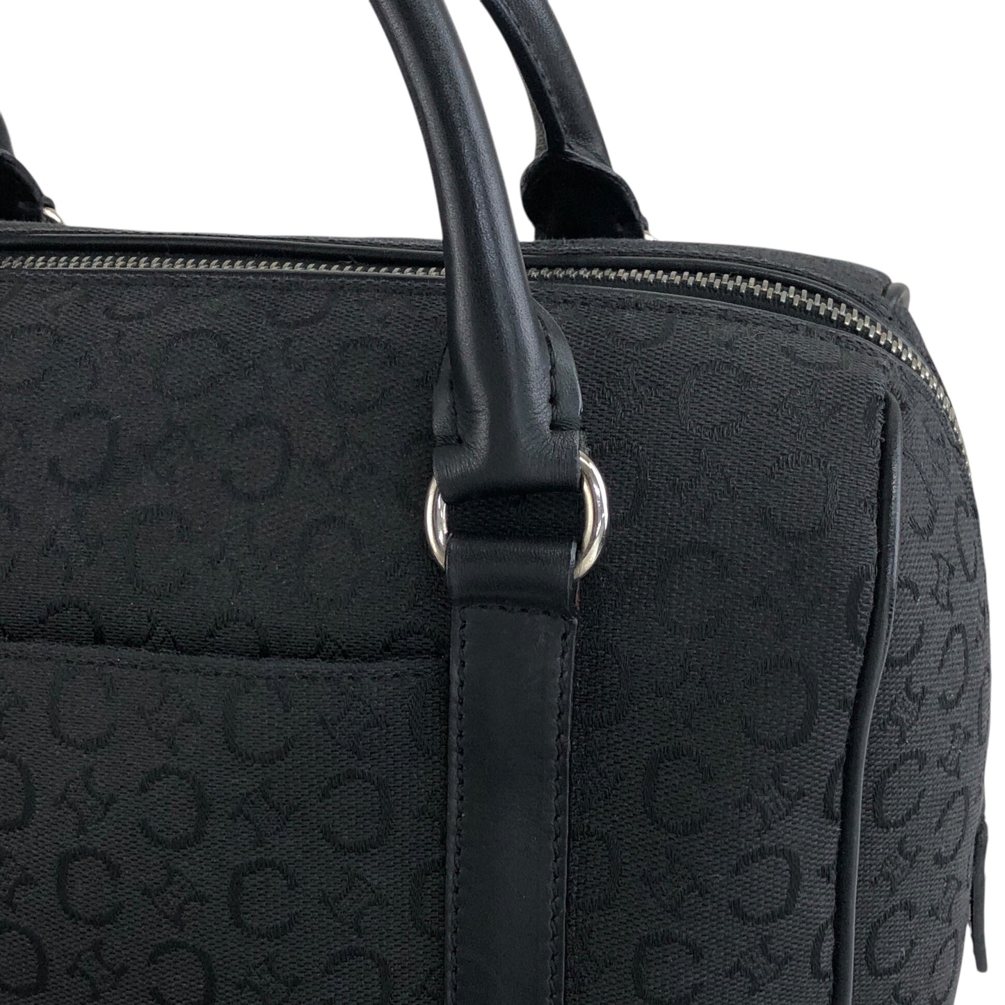 CELINE Small Boston bag Handbag Black Vintage w8thgk