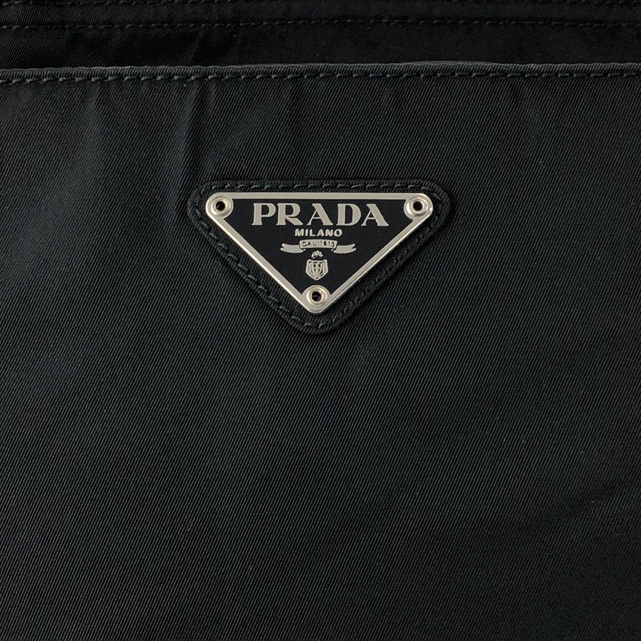 PRADA Tessuto Triangle Logo Totebag Black Vintage xn2y5c