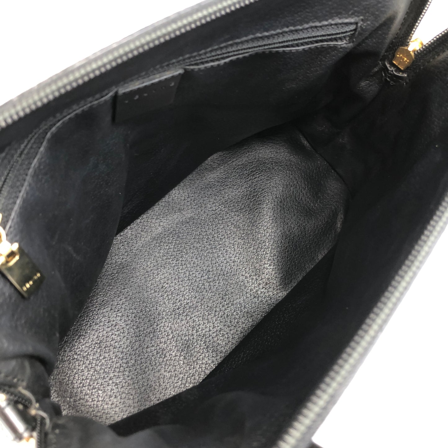 CELINE Macadam Two-way Handbag Shoulder bag Black Vintage ieb3mk
