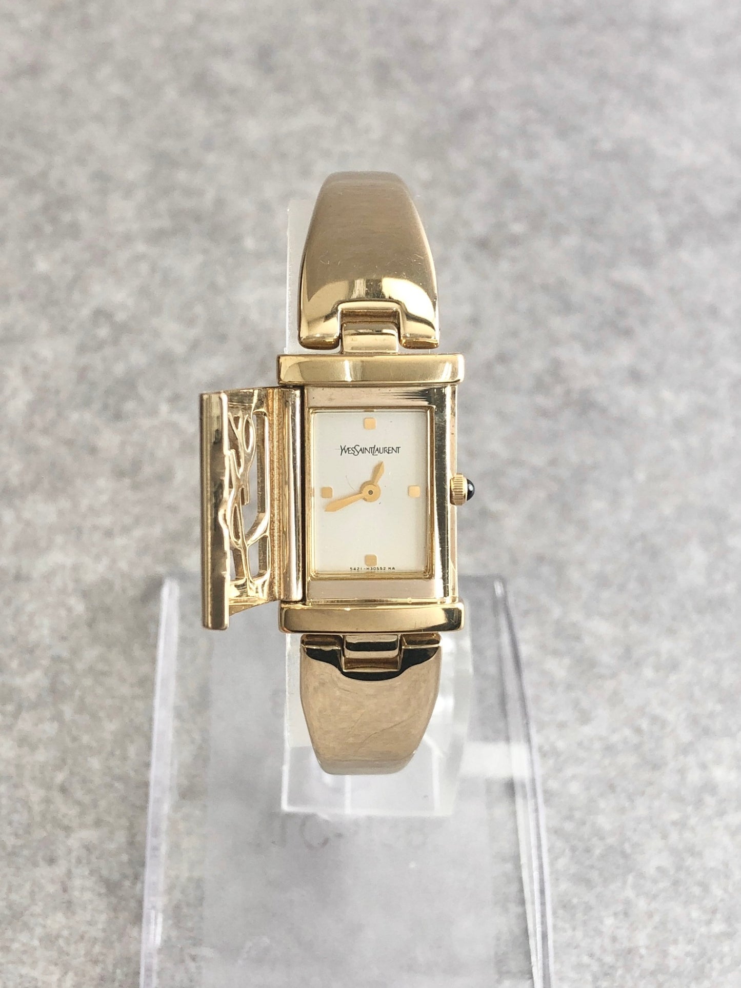 Yves Saint Laurent YSL Logo Watch Gold 40th Anniversary Vintage bn7auu