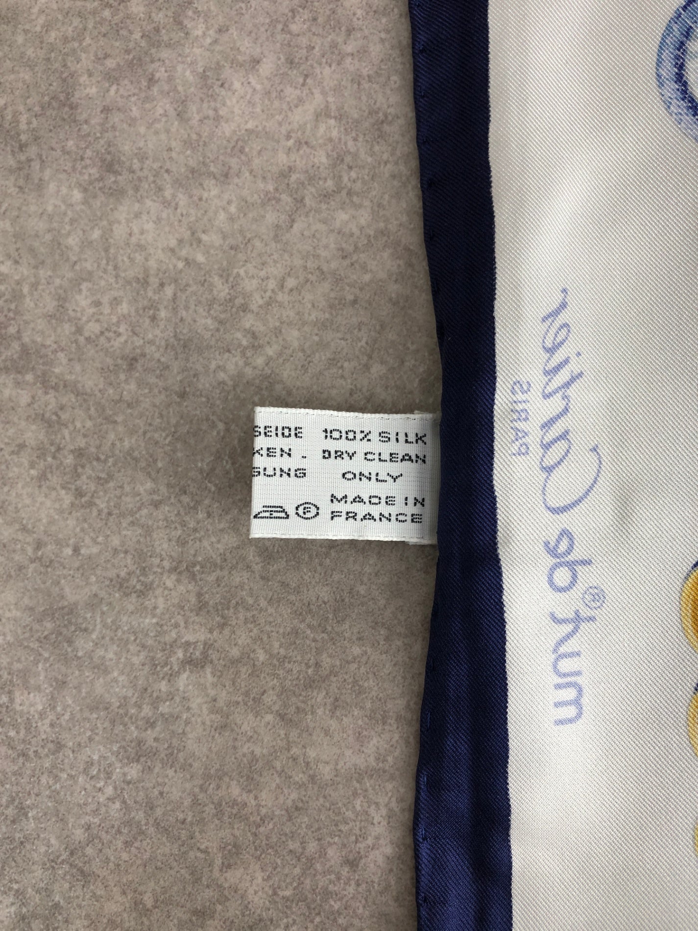 Cartier SILK Scarf Navy Vintage c4tyjs