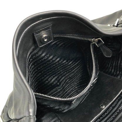 PRADA Logo Handbag Black Vintage 33emnt
