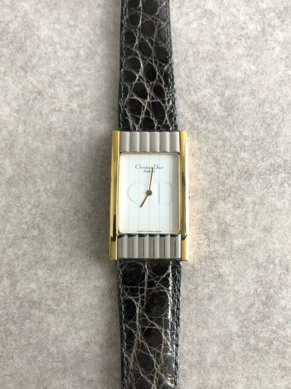 Christian Dior CD Logo Watch Gold Vintage a2gt8i
