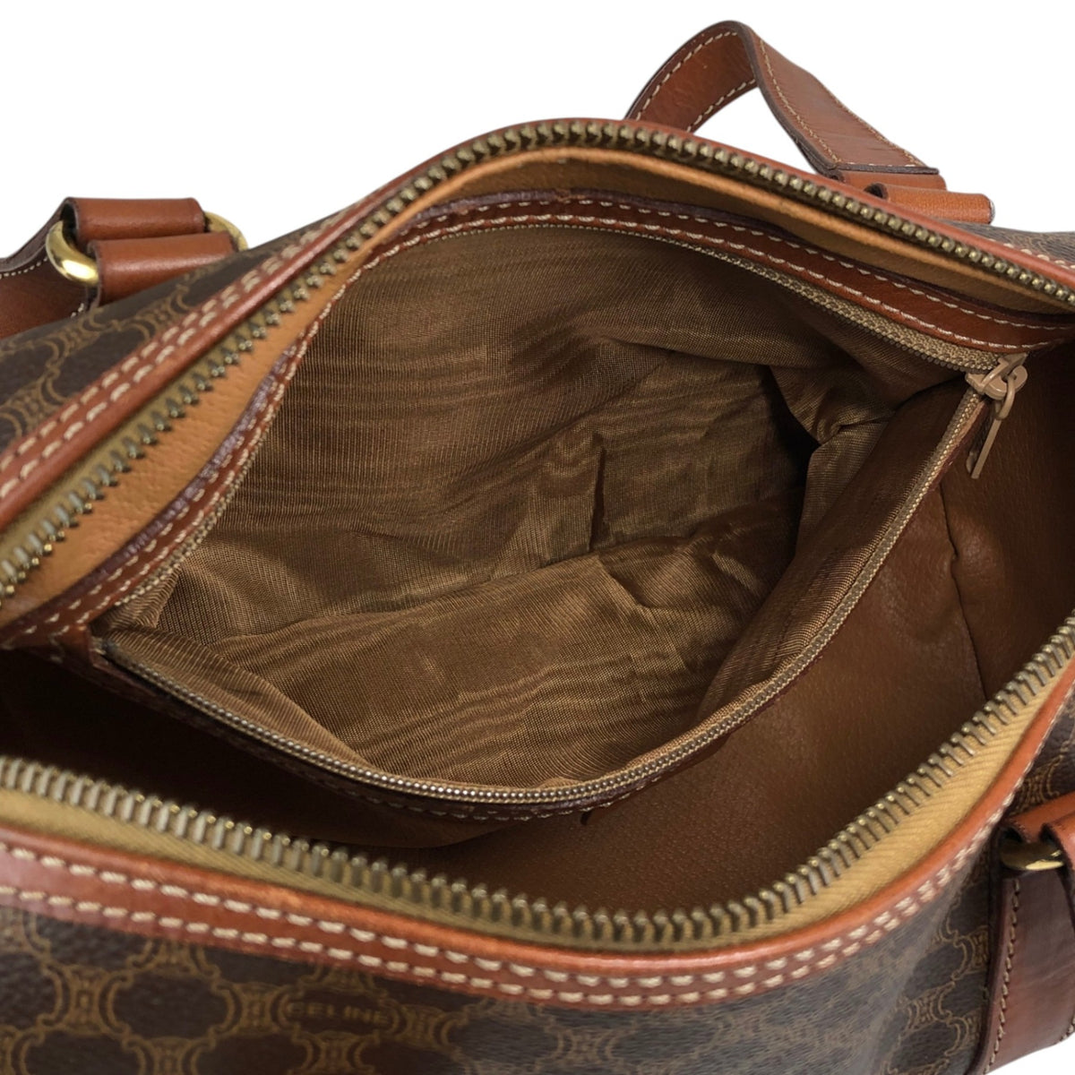 CELINE Macadam Blason Shoulder bag Brown Vintage us8d3n
