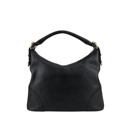 GUCCI Logo Shoulder bag Hobobag Black Vintage 7u7kf6