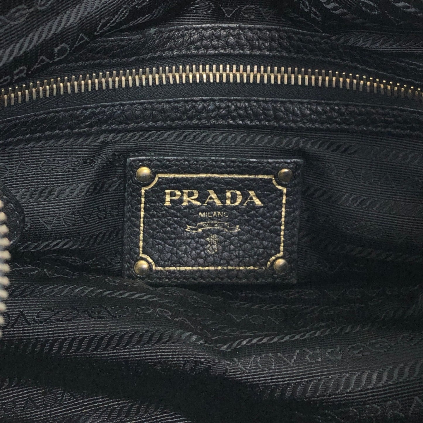 PRADA Logo Shoulder bag Black Vintage 85ce8c