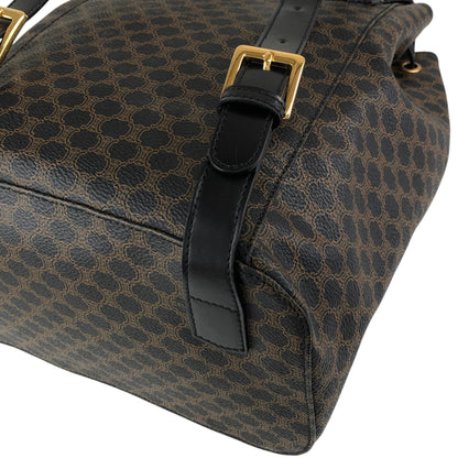 CELINE Macadam Logo Backpack Black Vintage ed4nn3