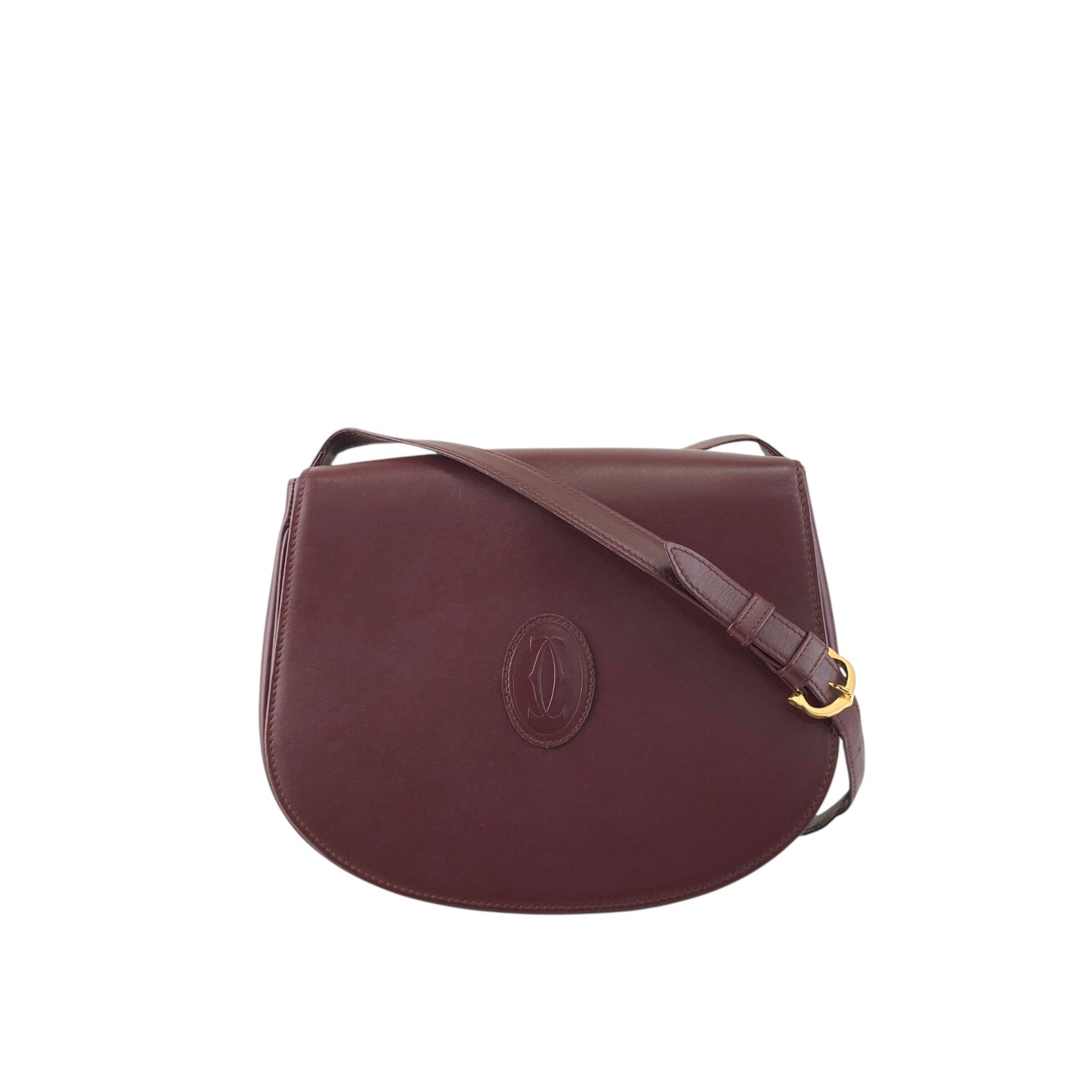 Cartier Logo Shoulder bag Bordeaux Vintage 7wd85j