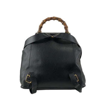 GUCCI Bamboo Backpack Black Vintage 38shhu