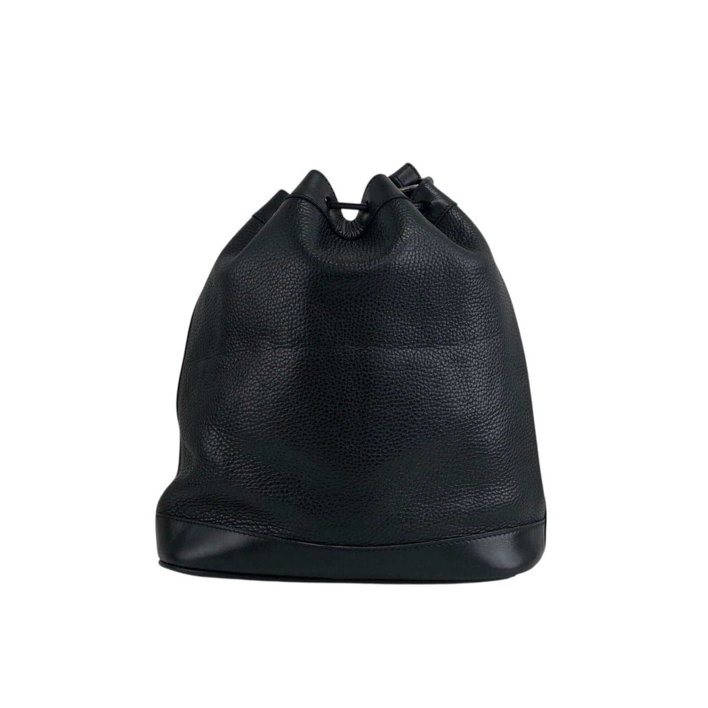 CELINE Blason Drawstring Shoulder bag Black Vintage 2mfbtc