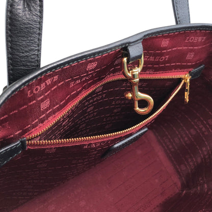LOEWE Logo Embossed Totebag Black Vintage sfdiue