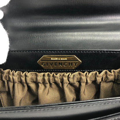 GIVENCHY Gancini Top Handle Handbag Black Vintage 3pv2af