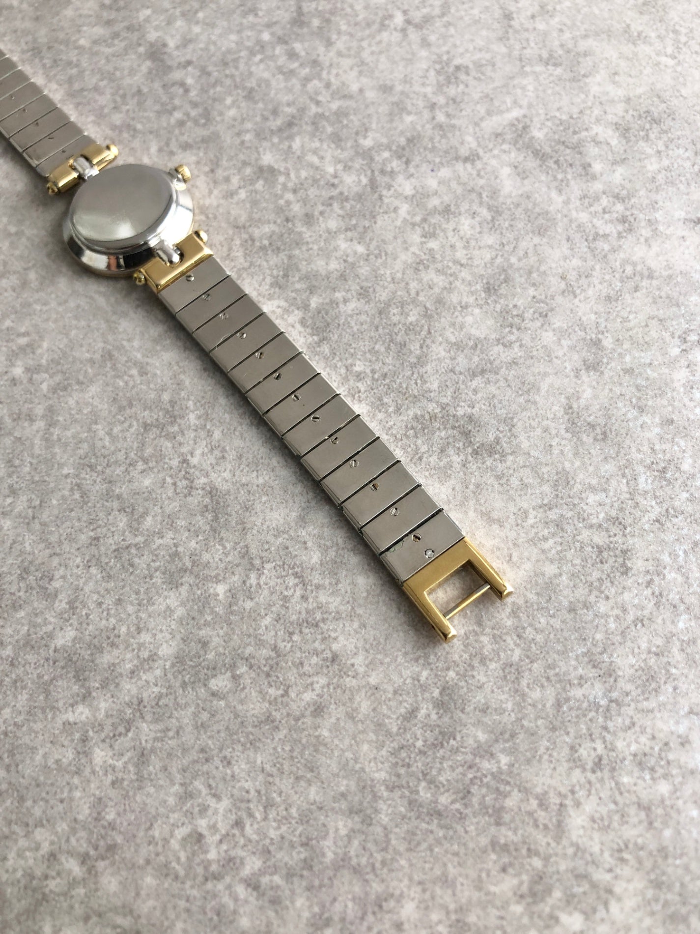 Christian Dior Logo Quartz Watch Silver×Gold 3025 Vintage ngmhnw