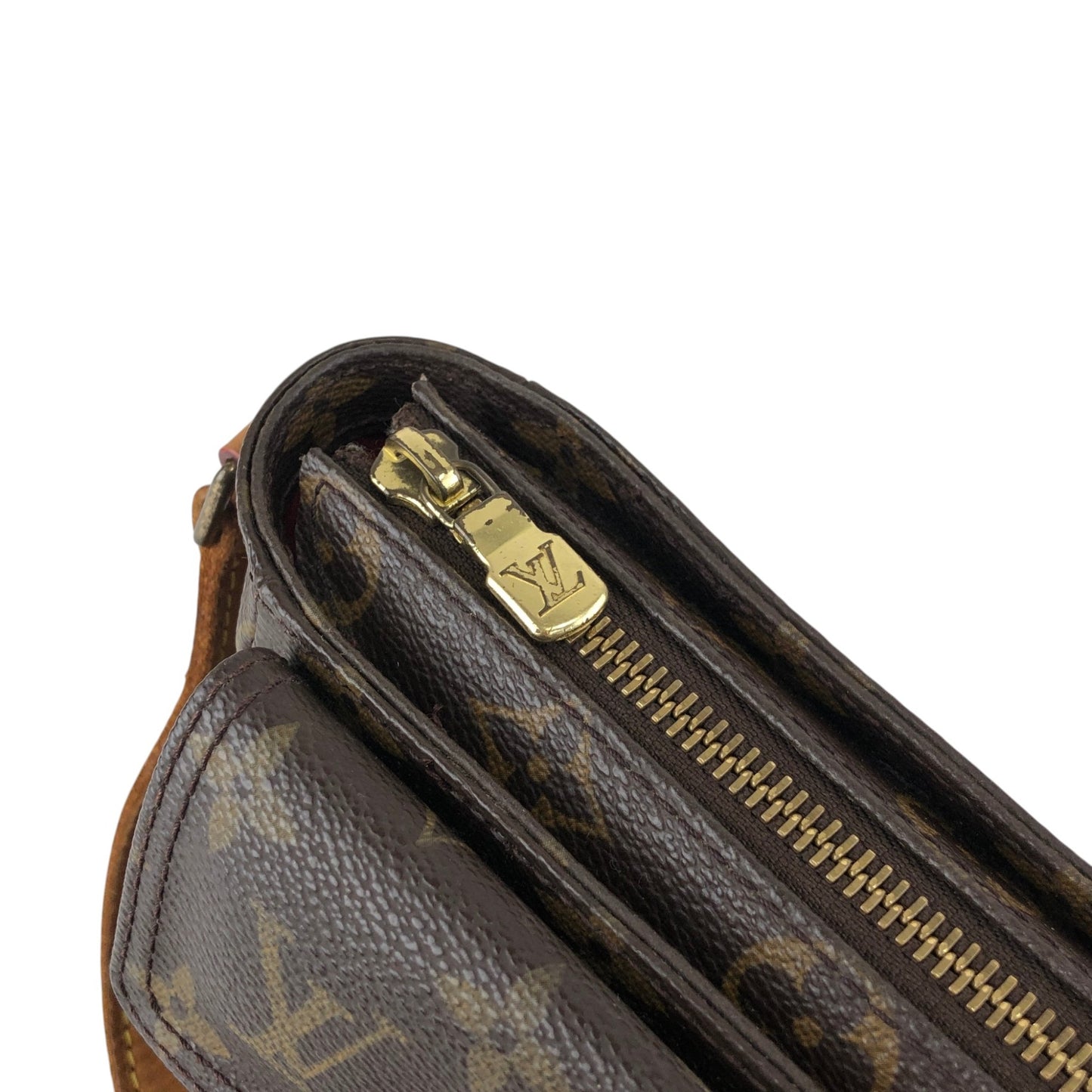 LOUIS VUITTON Monogram Shoulder bag Brown Vintage 53bcj4