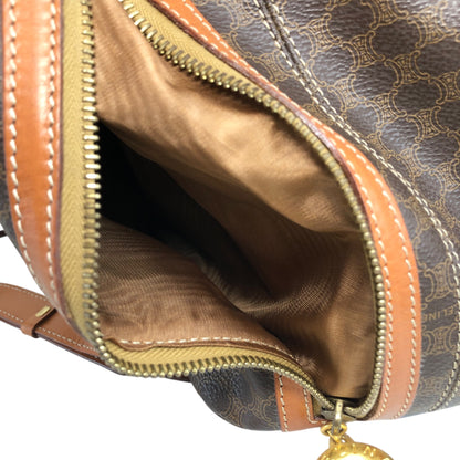 CELINE Macadam Circle Logo Backpack Brown Vintage ckigeh