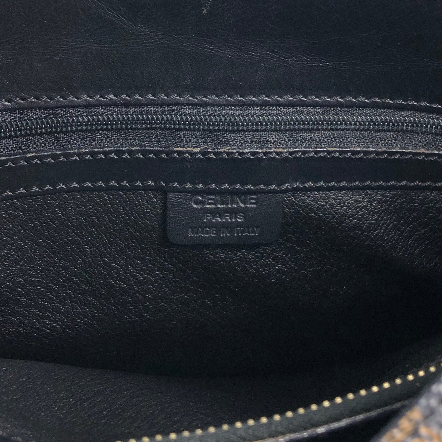 CELINE Macadam Shoulder bag Black Vintage t43kf8