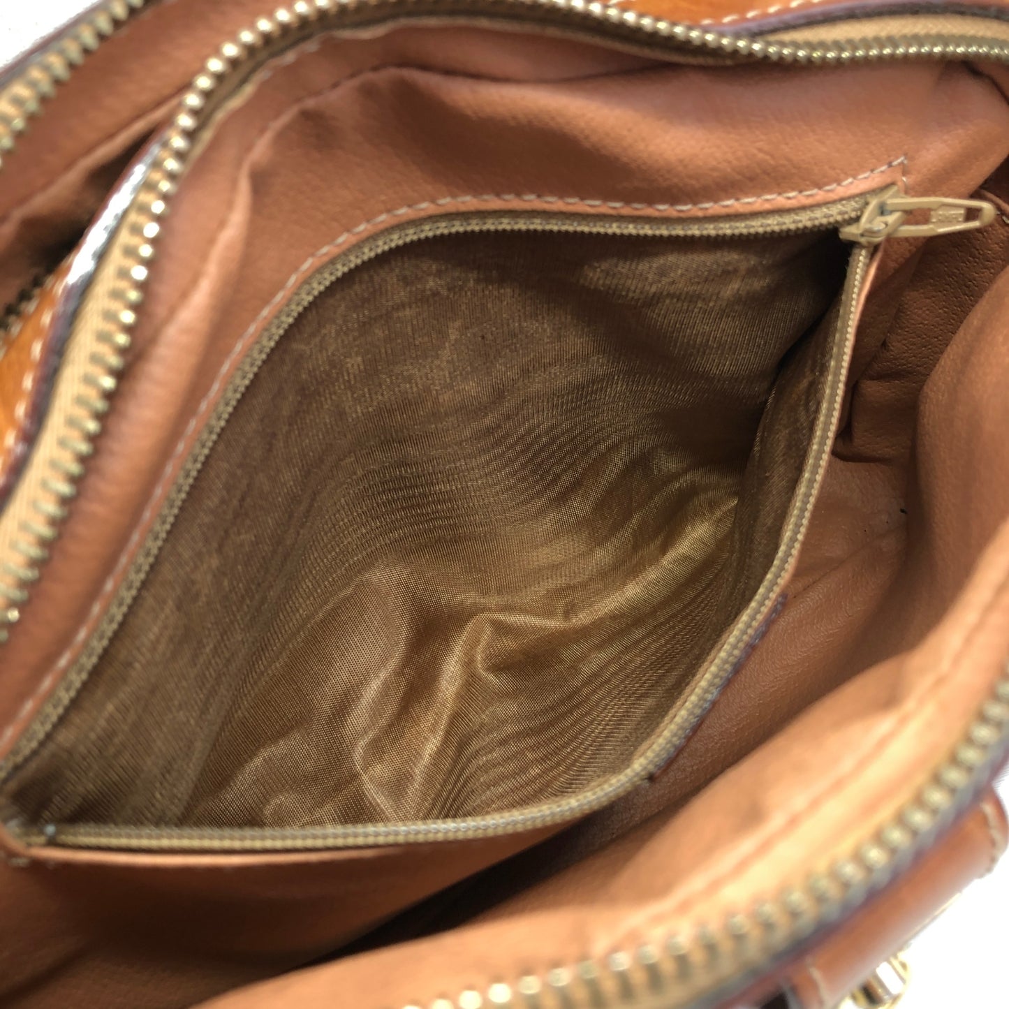 CELINE Macadam Gancini Shoulder bag Brown Vintage 7y7av5