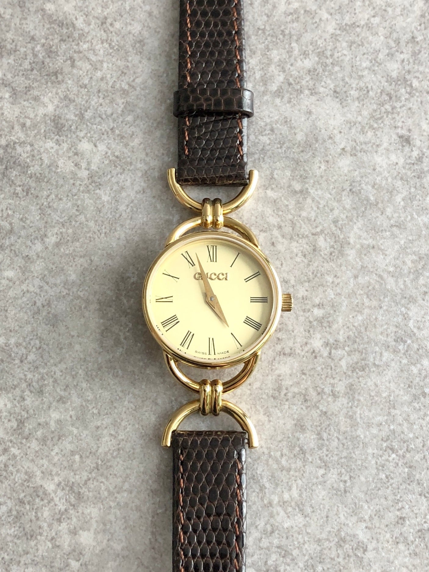 GUCCI Watch Brown Vintage zvytwv