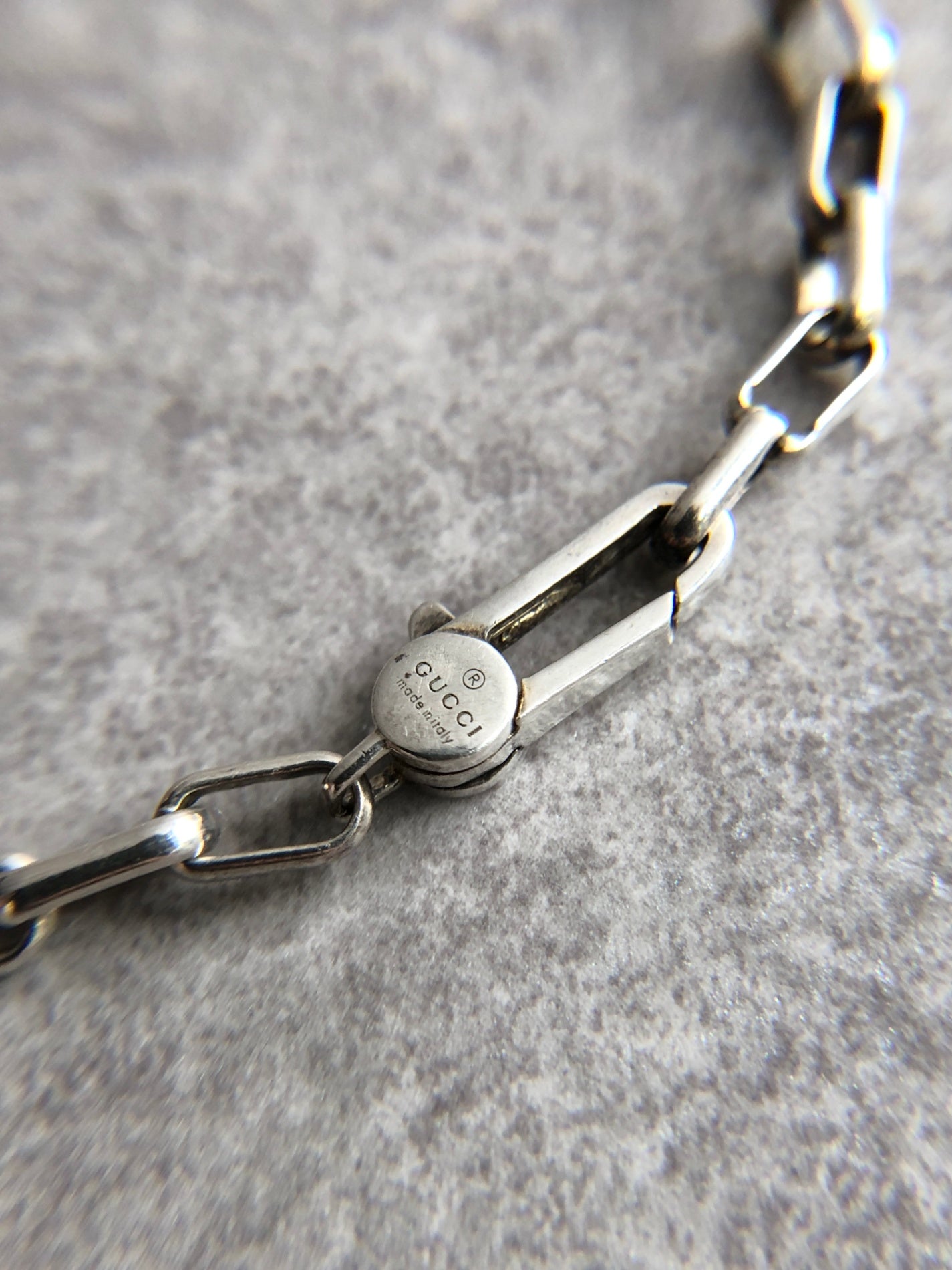 GUCCI Interlocking Bracelet Silver SILVER925 Vintage mviic5