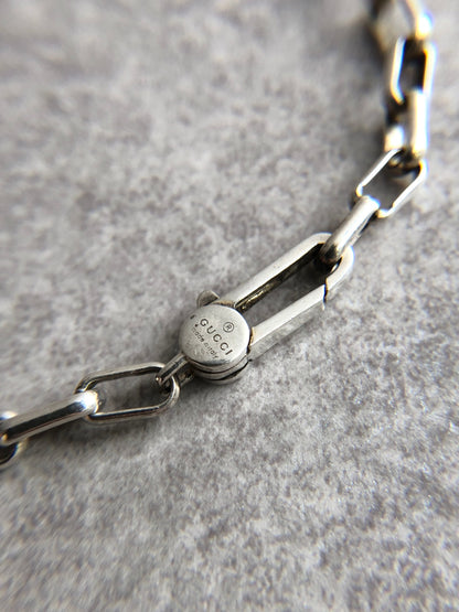 GUCCI Interlocking Bracelet Silver SILVER925 Vintage mviic5