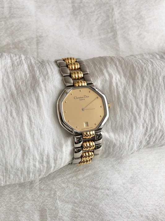 Christian Dior Watch Silver×Gold 45.204 Vintage jmz53p