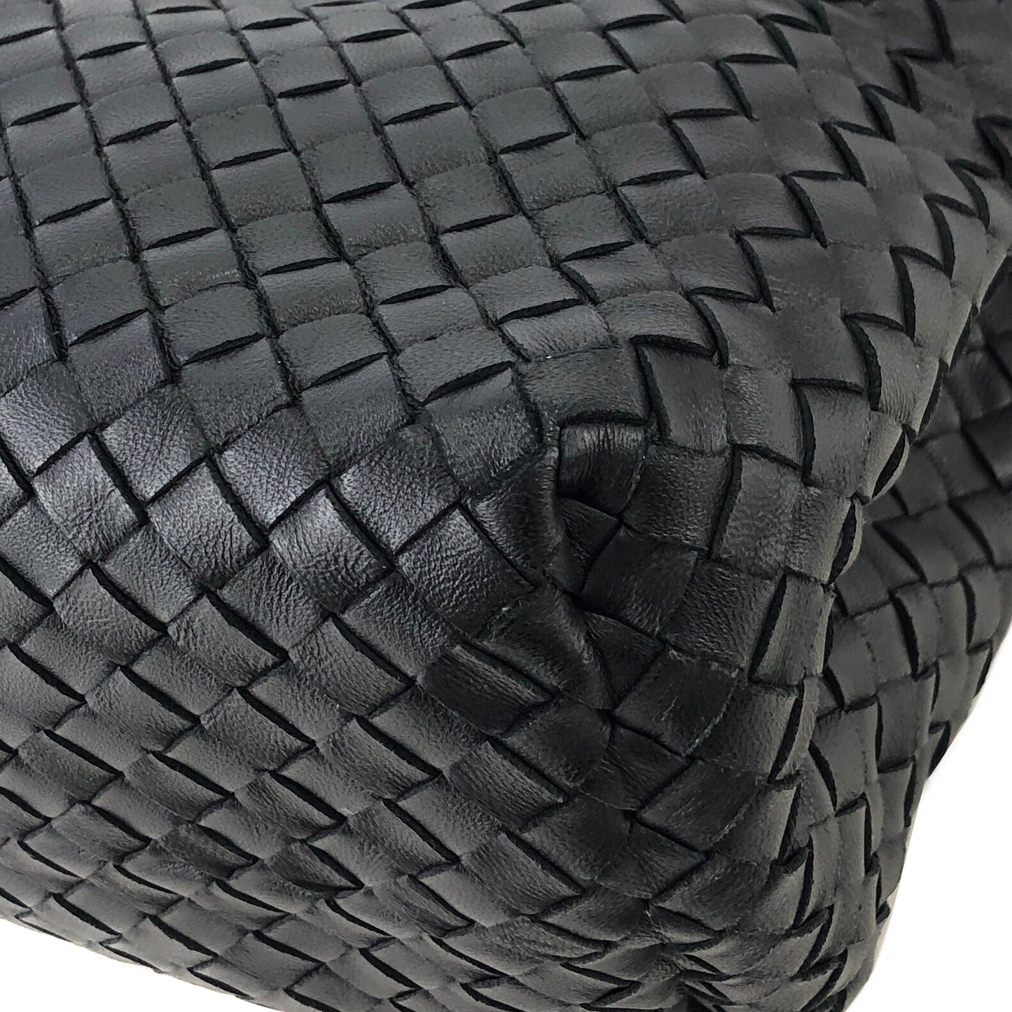 Bottega Veneta Leather Chain Totebag Black Vintage rses7r