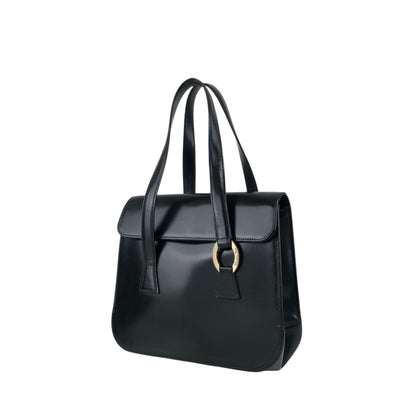 Christian Dior Logo Handbag Black Vintage aidfua